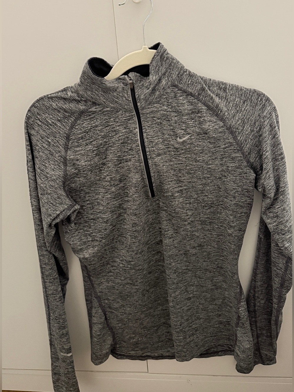 Nike Women's Gray Heather Quarter-Zip Pullover
